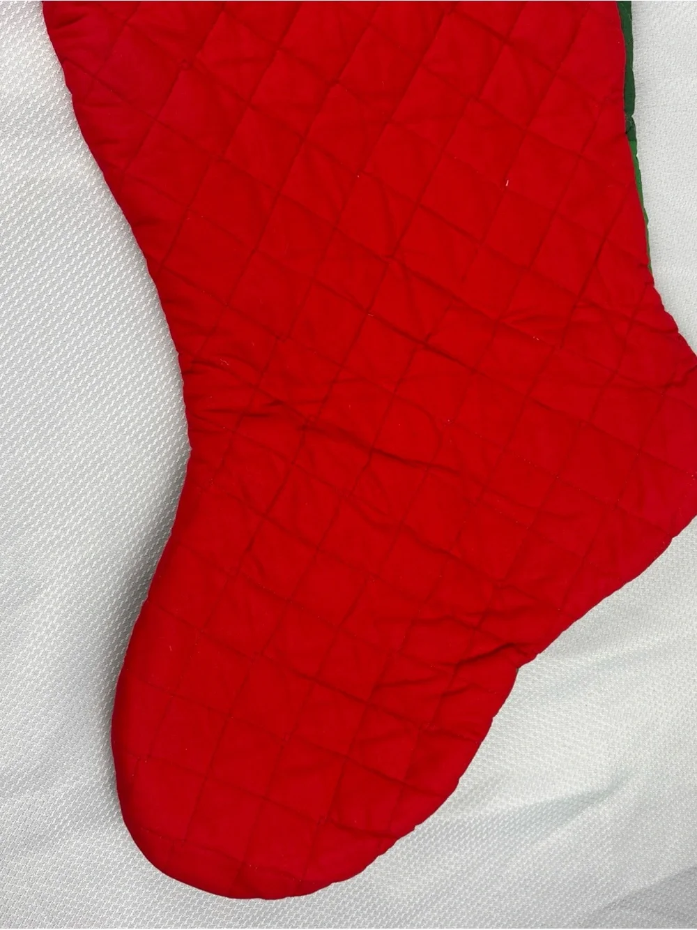 Vintage Jumbo Quilted Christmas Stocking Santa Presents 34